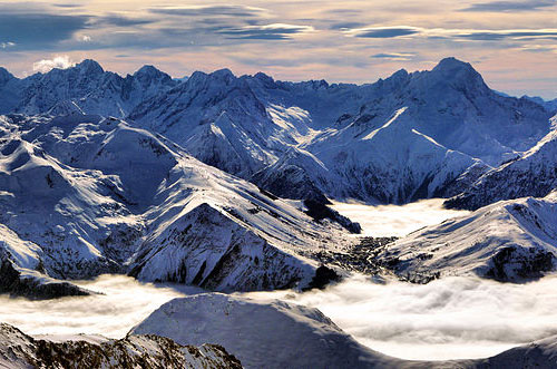 Vue panoramique sur les Alpes en Isère